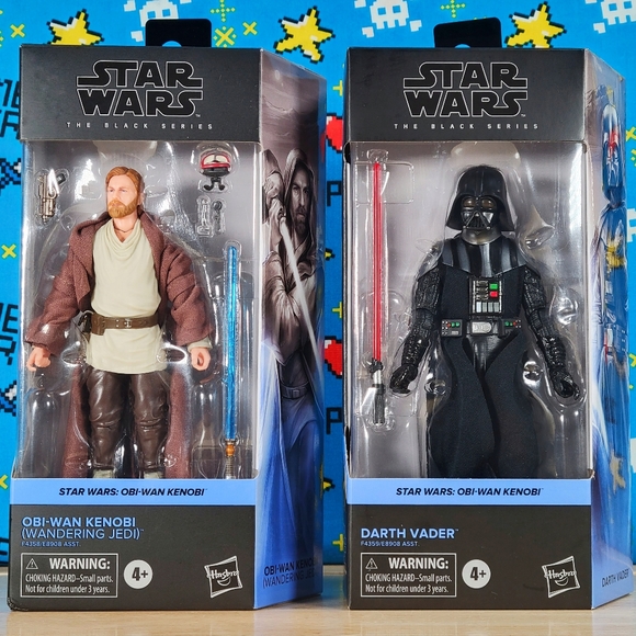 Darth Vader & Wandering Jedi Obi-Wan Kenobi Star Wars The Black Series Hasbro - Picture 1 of 11